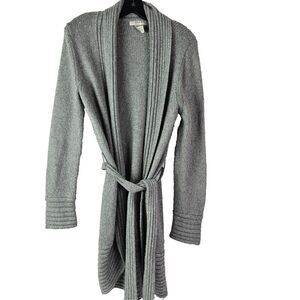 Kenar Women's Gray Angora Nylon‎ Acrylic Cardigan Sweater Size L
